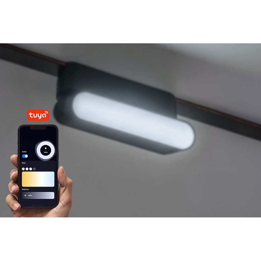 Rabalux - LED Dimmable φωτιστικό οροφής για μονοφασική ράγα LED/4W/24V 2700-5500K Wi-Fi Tuya 11,5 cm μαύρο