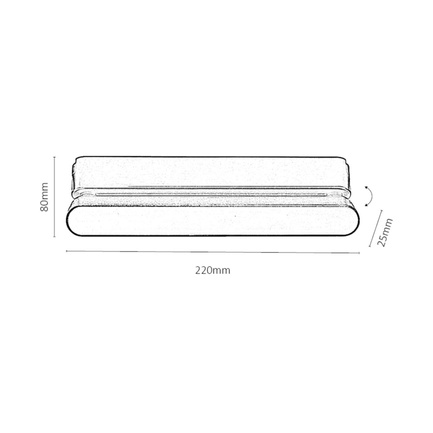 Rabalux - LED Dimmable φωτιστικό οροφής για μονοφασική ράγα LED/7W/24V 2700-5500K Wi-Fi Tuya 22 cm μαύρο