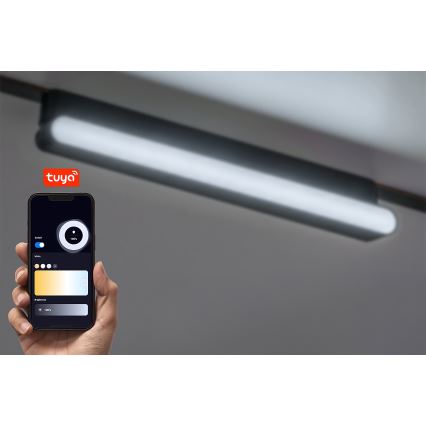 Rabalux - LED Dimmable φωτιστικό οροφής για μονοφασική ράγα LED/13W/24V 2700-5500K Wi-Fi Tuya 33 cm μαύρο