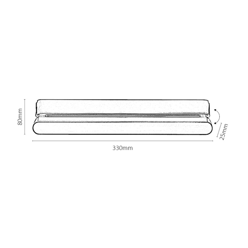 Rabalux - LED Dimmable φωτιστικό οροφής για μονοφασική ράγα LED/13W/24V 2700-5500K Wi-Fi Tuya 33 cm μαύρο