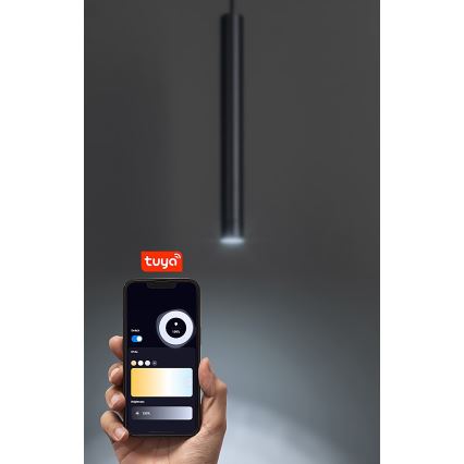 Rabalux - Led Dimmable κρεμαστό φωτιστικό οροφής για 1-φασική ράγα LED/5W/24V 2700-5500K Wi-Fi Tuya μαύρο