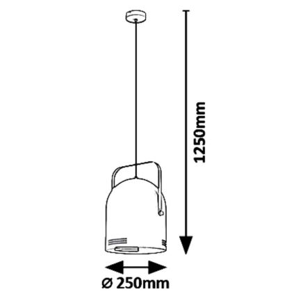 Rabalux 7016 - Πολύφωτο σε σχοινί MINUET 1xE14/40W/230V