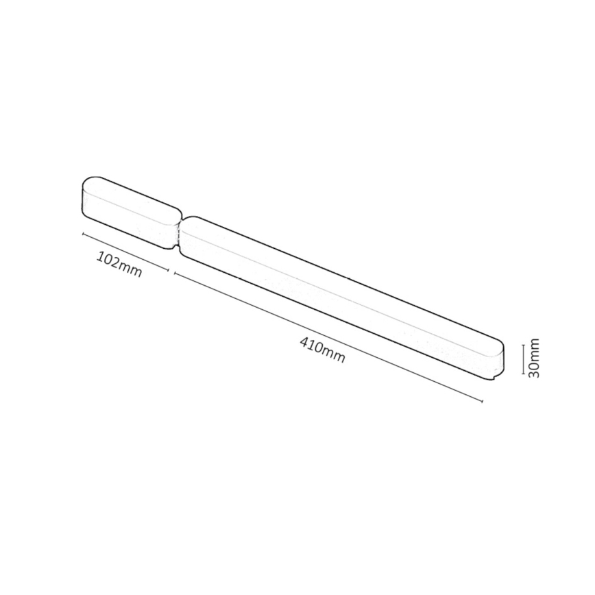 Rabalux - Τροφοδοτικό ράγας για φωτιστικά 80W/230V 10,2 + 41 cm μαύρο