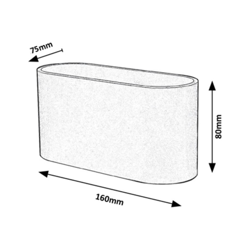 Rabalux - Φωτιστικό τοίχου 1xG9/10W/230V μαύρο