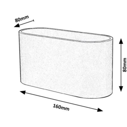 Rabalux - Φωτιστικό τοίχου 1xG9/10W/230V γκρι