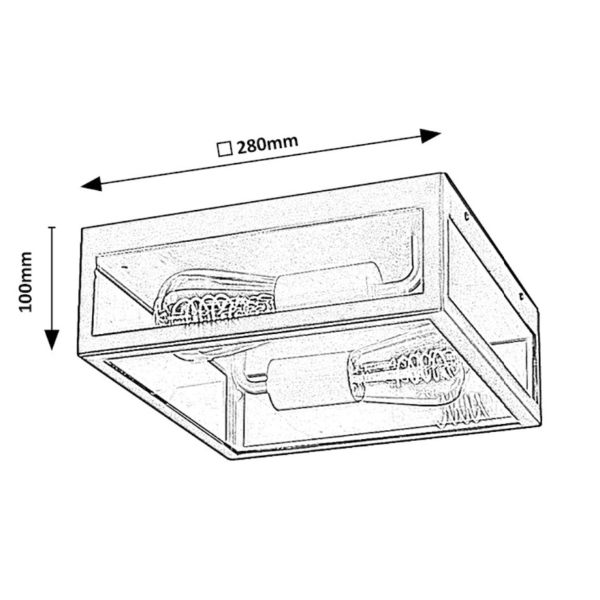 Rabalux - Φωτιστικό οροφής εξωτερικού χώρου 2xE27/60W/230V IP23
