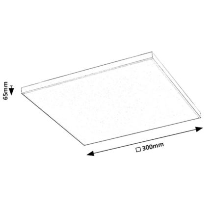 Rabalux - LED RGB dimmable φωτιστικό οροφής LED/18W/230V 3000-6500K 30x30 cm + τηλεχειριστήριο