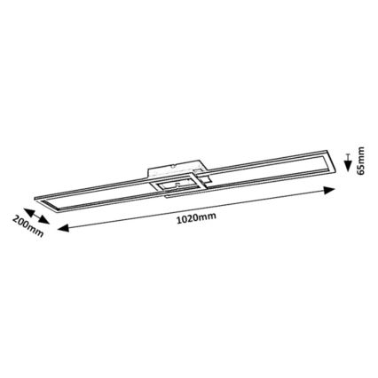 Rabalux - LED Dimmable φωτιστικό οροφής LED/38W/230V 3000-6500K + τηλεχειριστήριο