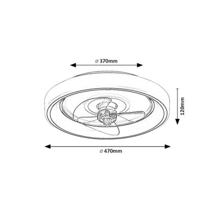 Rabalux - LED Dimmable ανεμιστήρας οροφής LED/67W/230V 3000-6000K + τηλεχειριστήριο
