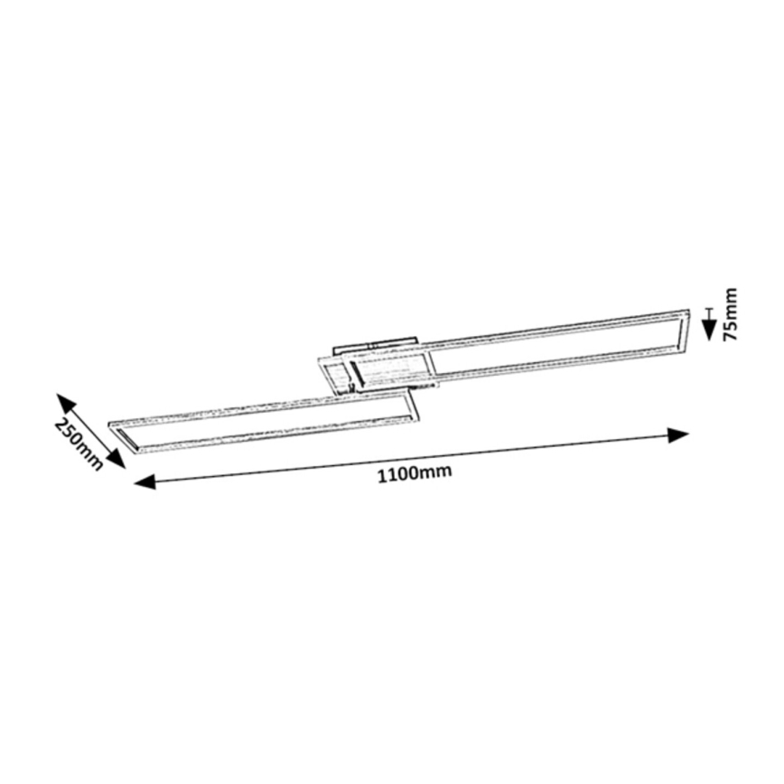 Rabalux - LED Dimmable φωτιστικό οροφής LED/40W/230V 2700-6500K Wi-Fi Tuya ματ χρώμιο + τηλεχειριστήριο