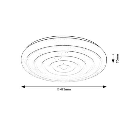 Rabalux - LED Dimmable φωτιστικό οροφής LED/36W/230V 3000-6500K + τηλεχειριστήριο