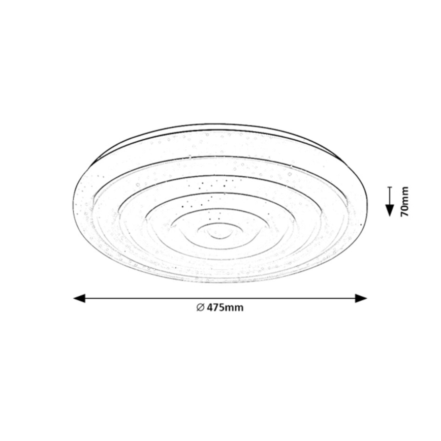 Rabalux - Ρυθμιζόμενο LED φωτιστικό οροφής LED/36W/230V 3000-6500K με τηλεχειριστήριο