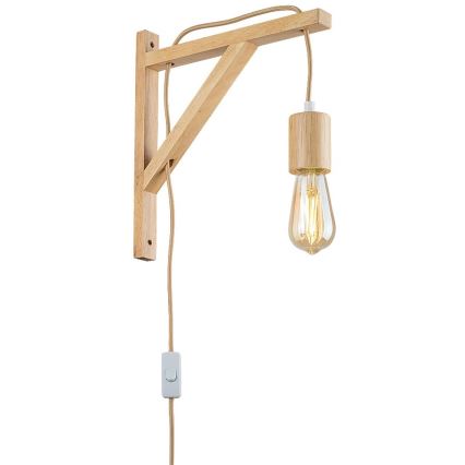 Rabalux - Επιτοίχιο φωτιστικό 1xE27/60W/230V οξιά