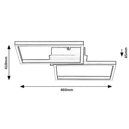 Rabalux - LED RGBW Dimmable φωτιστικό οροφής LED/40W/230V 2700-6500K + τηλεχειριστήριο