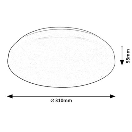 Rabalux - LED RGB dimmable φωτιστικό οροφής LED/24W/230V Wi-Fi Tuya 3000-6500K 31 cm