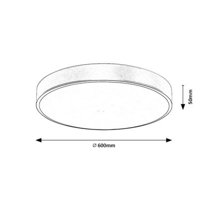 Rabalux - LED Dimmable φωτιστικό οροφής LED/60W/230V 3000-6000K + τηλεχειριστήριο