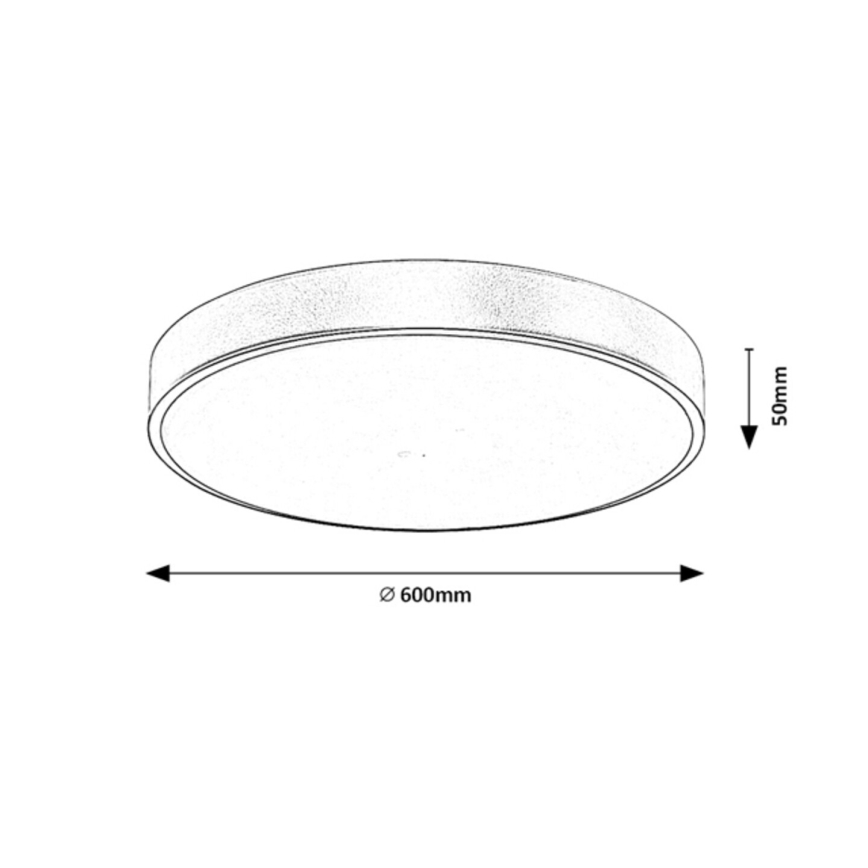 Rabalux - LED Dimmable φωτιστικό οροφής LED/60W/230V 3000-6000K + τηλεχειριστήριο