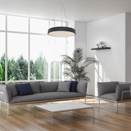 Rabalux - Ρυθμιζόμενο LED φωτιστικό οροφής με καλώδιο LED/60W/230V 3000-6000K μαύρο + τηλεχειριστήριο