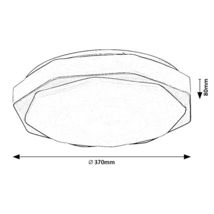 Rabalux - LED Dimmable φωτιστικό οροφής LED/18W/230V 3000K/4000K/6000K + τηλεχειριστήριο