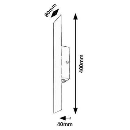 Rabalux - Φωτιστικό τοίχου LED LED/6W/230V 3000K μαύρο