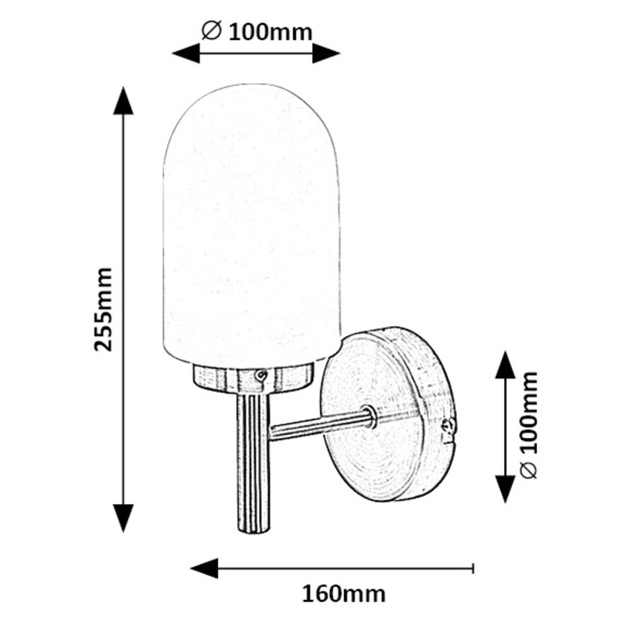 Rabalux - Επιτοίχιο φωτιστικό μπάνιου 1xE14/10W/230V IP44 μπρονζέ