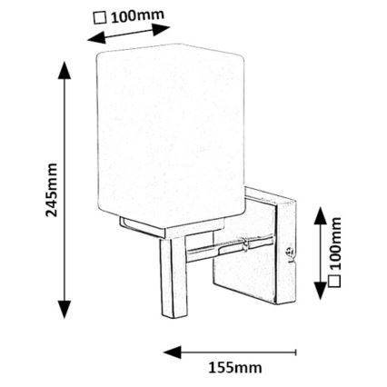 Rabalux - Επιτοίχιο φωτιστικό μπάνιου 1xE14/10W/230V IP44 μαύρο
