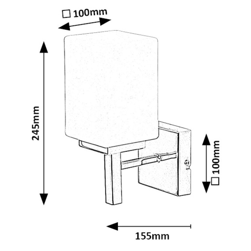 Rabalux - Επιτοίχιο φωτιστικό μπάνιου 1xE14/10W/230V IP44 μαύρο