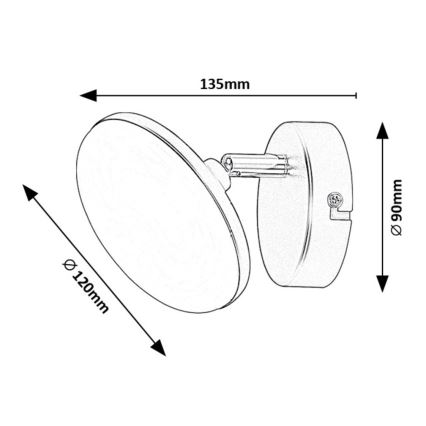 Rabalux - Φωτιστικό τοίχου LED LED/4W/230V 3000K μαύρο