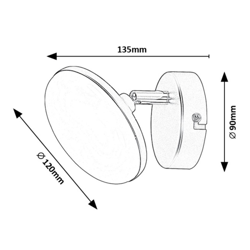 Rabalux - Φωτιστικό τοίχου LED LED/4W/230V 3000K μαύρο