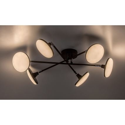 Rabalux - LED Πλαφονιέρα οροφής 6xLED/4W/230V 3000K μαύρο
