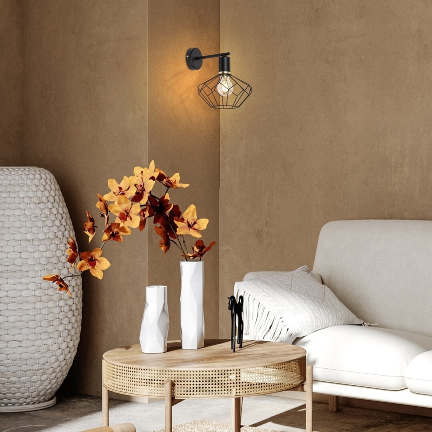 Rabalux - Φωτιστικό τοίχου 1xE27/40W/230V διάμετρος 20 cm μαύρο