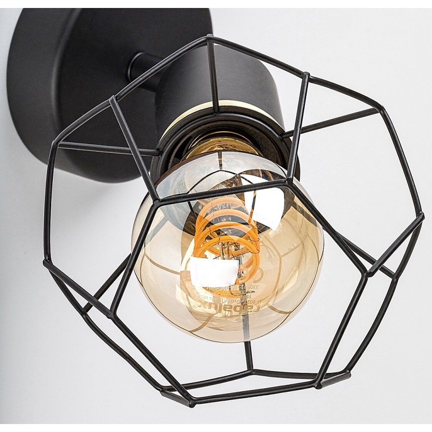 Rabalux - Φωτιστικό τοίχου 1xE27/40W/230V διάμετρος 12 cm μαύρο