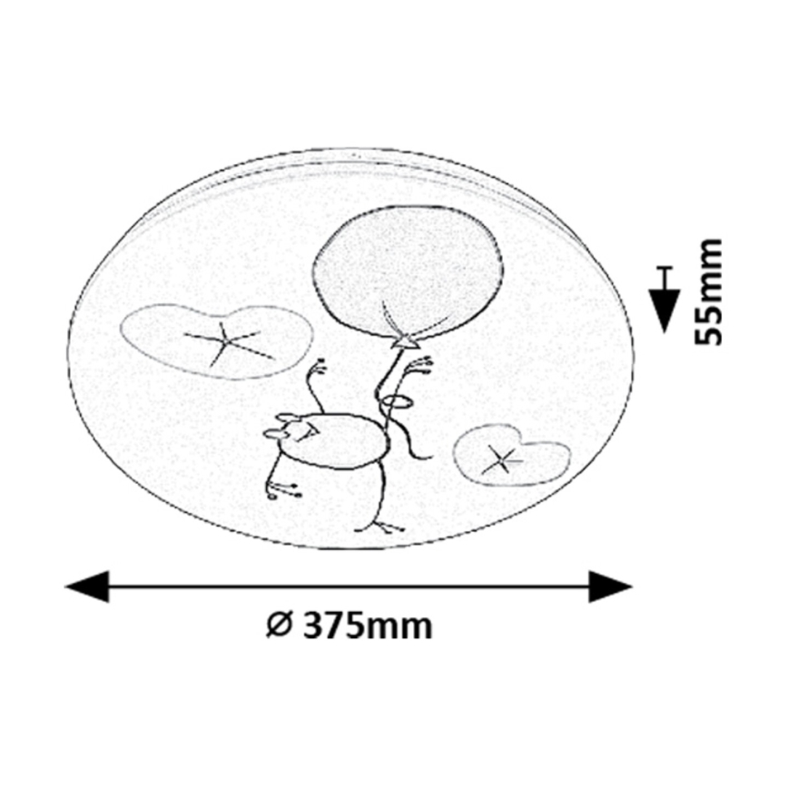 Rabalux - Παιδικό φωτιστικό οροφής LED/24W/230V 3000K, διάμ. 37,5 cm