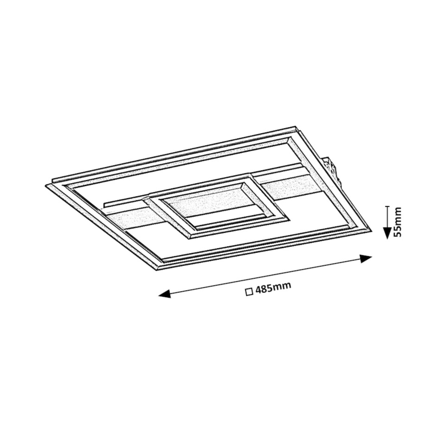 Rabalux - Φωτιστικό οροφής LED LED/48W/230V 3000K μαύρο