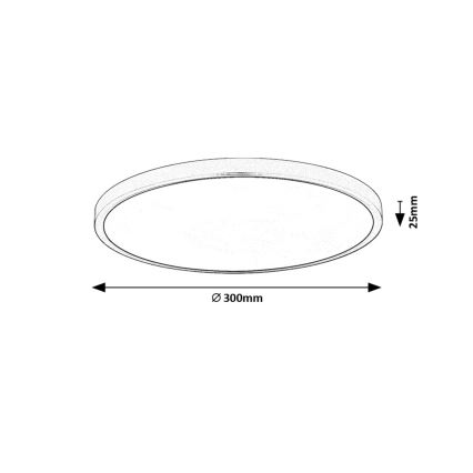Rabalux - Φωτιστικό οροφής LED LED/24W/230V 4000K διάμετρος 30 cm μαύρο