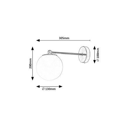 Rabalux - Φωτιστικό τοίχου 1xE27/35W/230V χρυσαφί