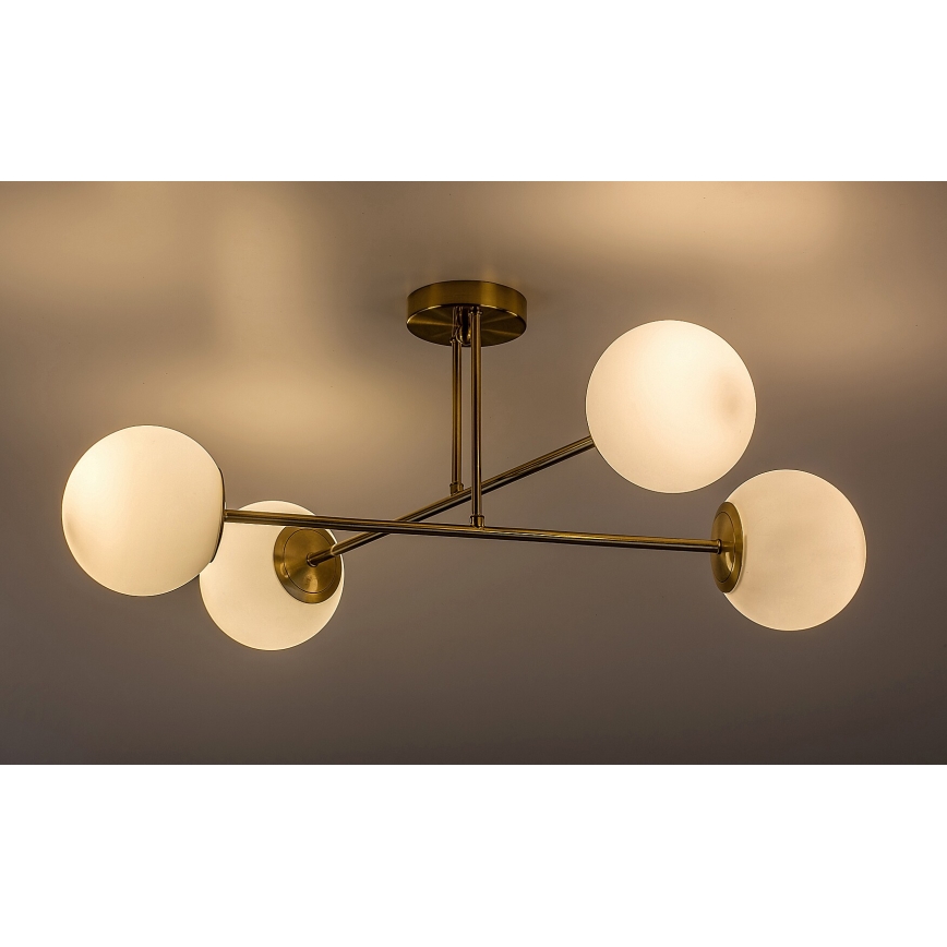 Rabalux - Κρεμαστό φωτιστικό 4xE27/35W/230V χρυσαφί