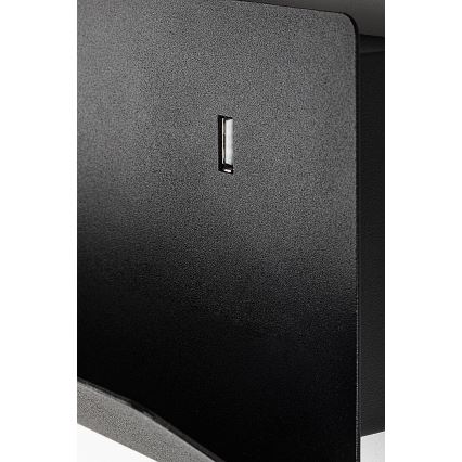 Rabalux - Λάμπα τοίχου με ράφι και USB port 1xGU10/25W/230V μαύρο