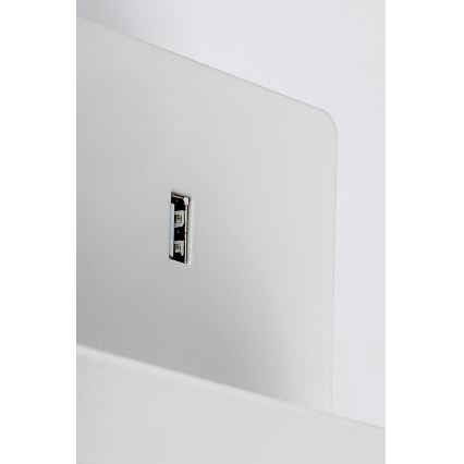 Rabalux - Λάμπα τοίχου με ράφι και USB port 1xGU10/25W/230V λευκό