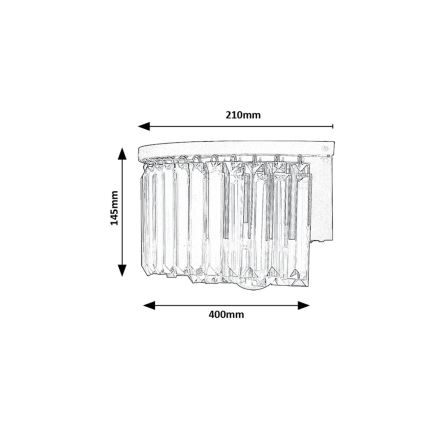 Rabalux - Φωτιστικό τοίχου 1xE27/25W/230V