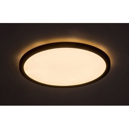Rabalux - LED Οροφιαίο φωτιστικό LED/24W/230V 3000/4000/6000K διάμ. 29 εκ. μαύρο
