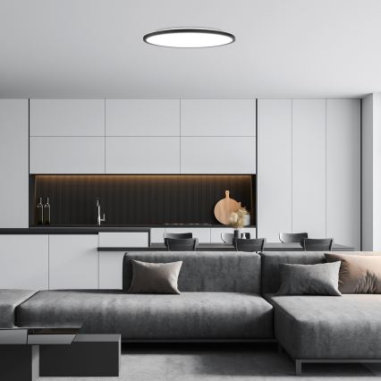 Rabalux - Φωτιστικό οροφής LED LED/36W/230V 3000/4000/6000K διάμετρος 50 cm μαύρο