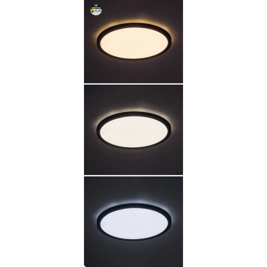 Rabalux - Φωτιστικό οροφής LED LED/36W/230V 3000/4000/6000K διάμετρος 50 cm μαύρο