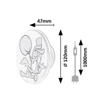 Rabalux - Φωτιστικό τοίχου LED LED/9W/230V 3000/4000/6500K