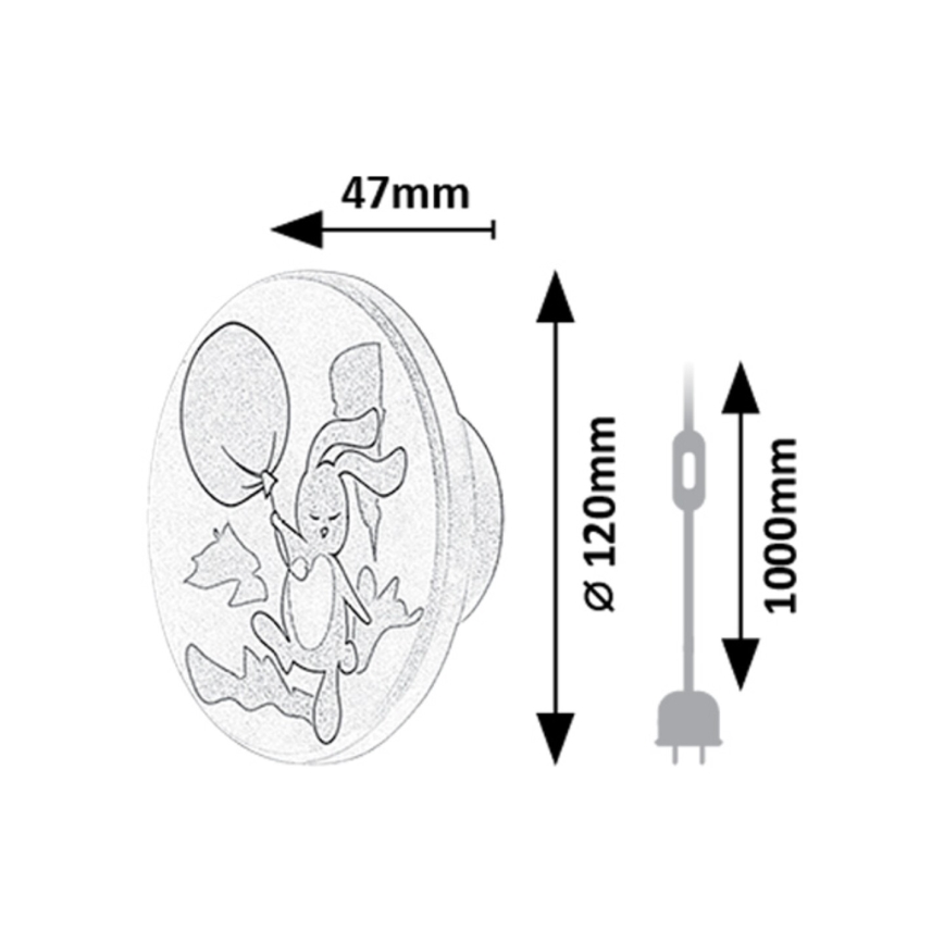 Rabalux - Φωτιστικό τοίχου LED LED/9W/230V 3000/4000/6500K
