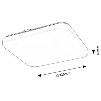 Rabalux - Φωτιστικό οροφής LED LED/18W/230V 3000K 32x32 cm