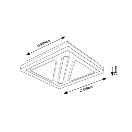 Rabalux - LED Dimmable φωτιστικό οροφής LED/73W/230V + τηλεχειριστήριο