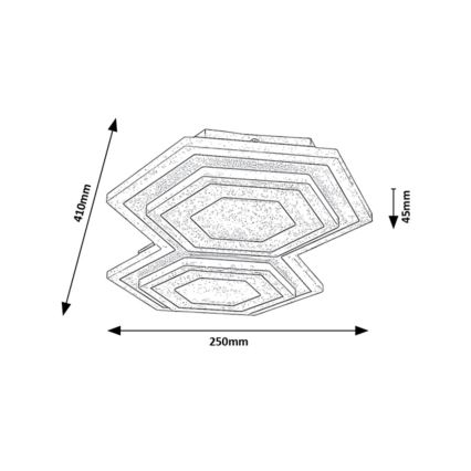 Rabalux - Φωτιστικό οροφής LED LED/44W/230V 3000/6000K