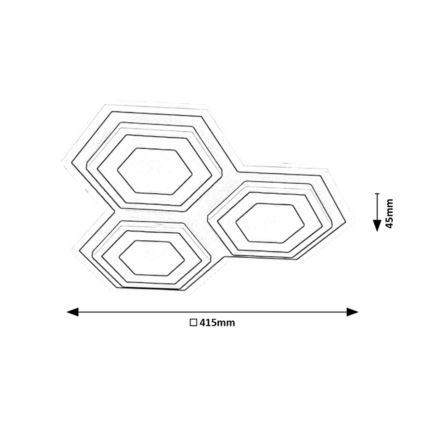 Rabalux - LED Dimmable φωτιστικό οροφής LED/72W/230V 3000/6000K + τηλεχειριστήριο