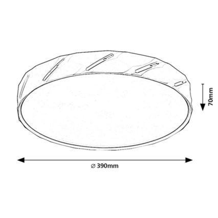 Rabalux - Φωτιστικό οροφής LED LED/25W/230V 4000K διάμετρος 39 cm μαύρο